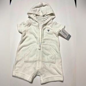 Carter Brand cozy one piece with hood.